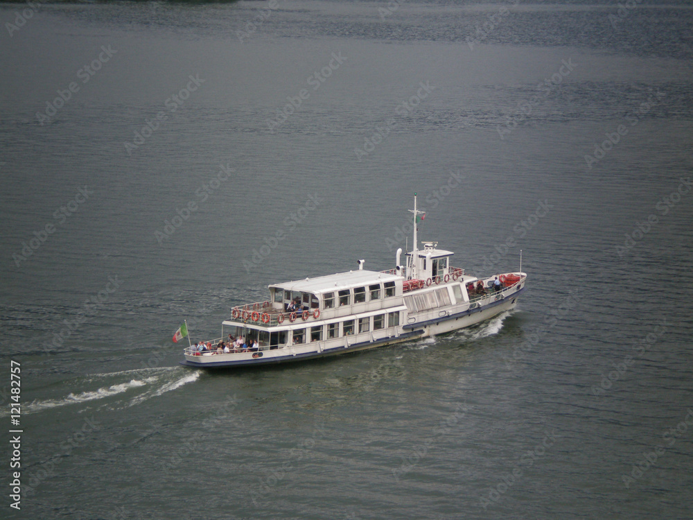 Ship on the lake maggiore