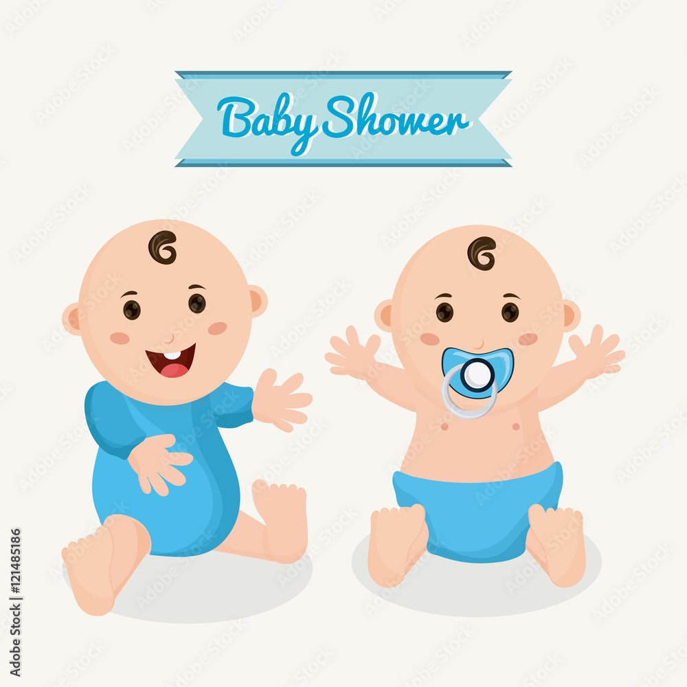 Baby boy cartoon. Baby shower and childhood theme. Isolated and colorful design. Vector illustration Baby boy cartoon. Baby shower and childhood theme. Isolated and colorful design. Vector illustration