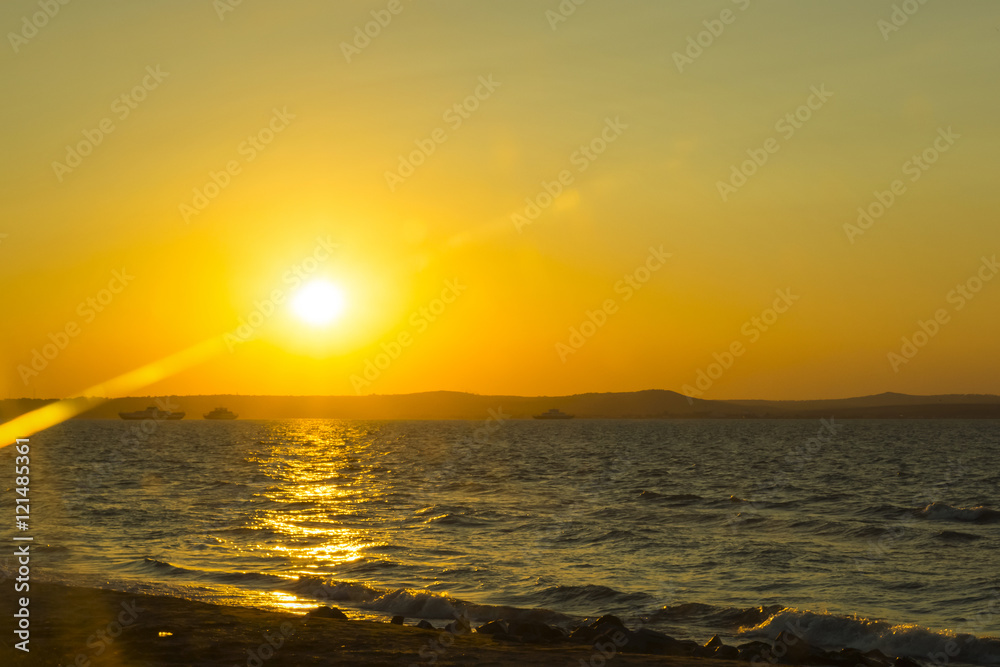 Sunset on Black Sea coast