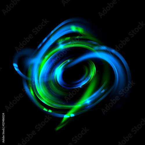 Abstract ring background with luminous swirling backdrop. Glowing spiral. The energy flow tunnel. Shine round frame with light circles light effect. Glowing cover. Space for your message.