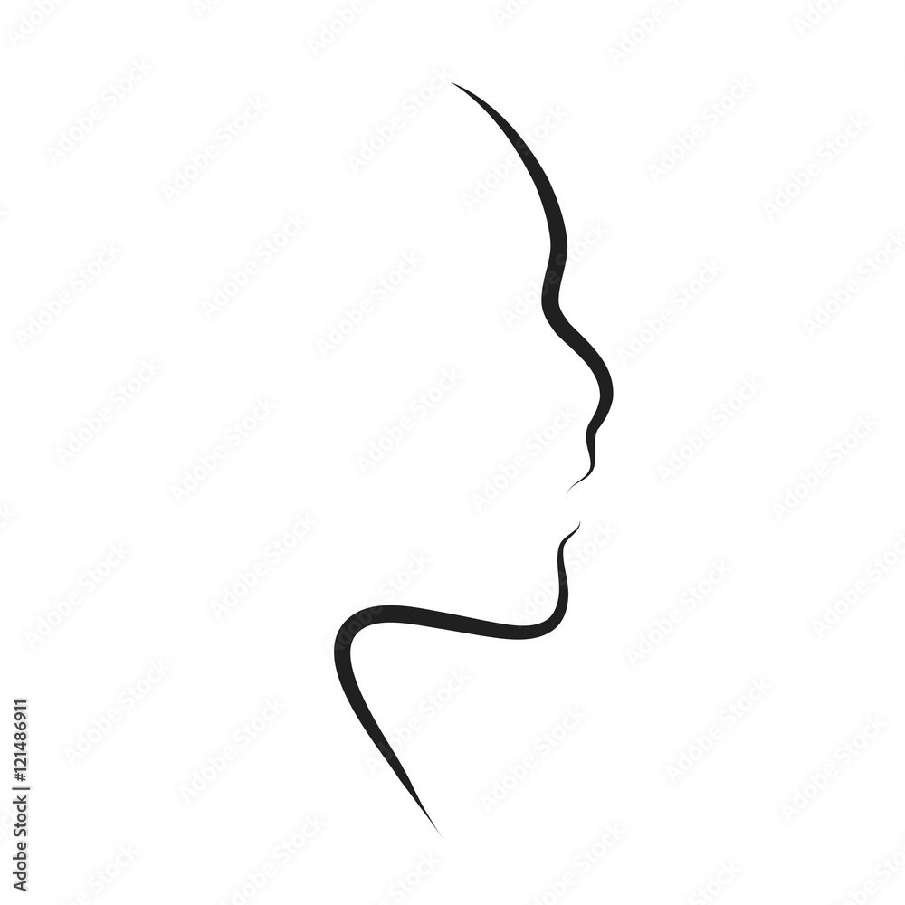 Vector logo woman.