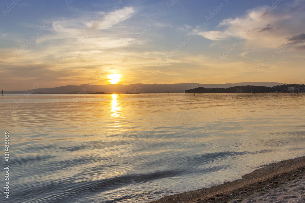 Obraz premium Sunset in Arousa Estuary
