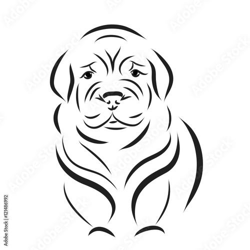 Vector dog logo.