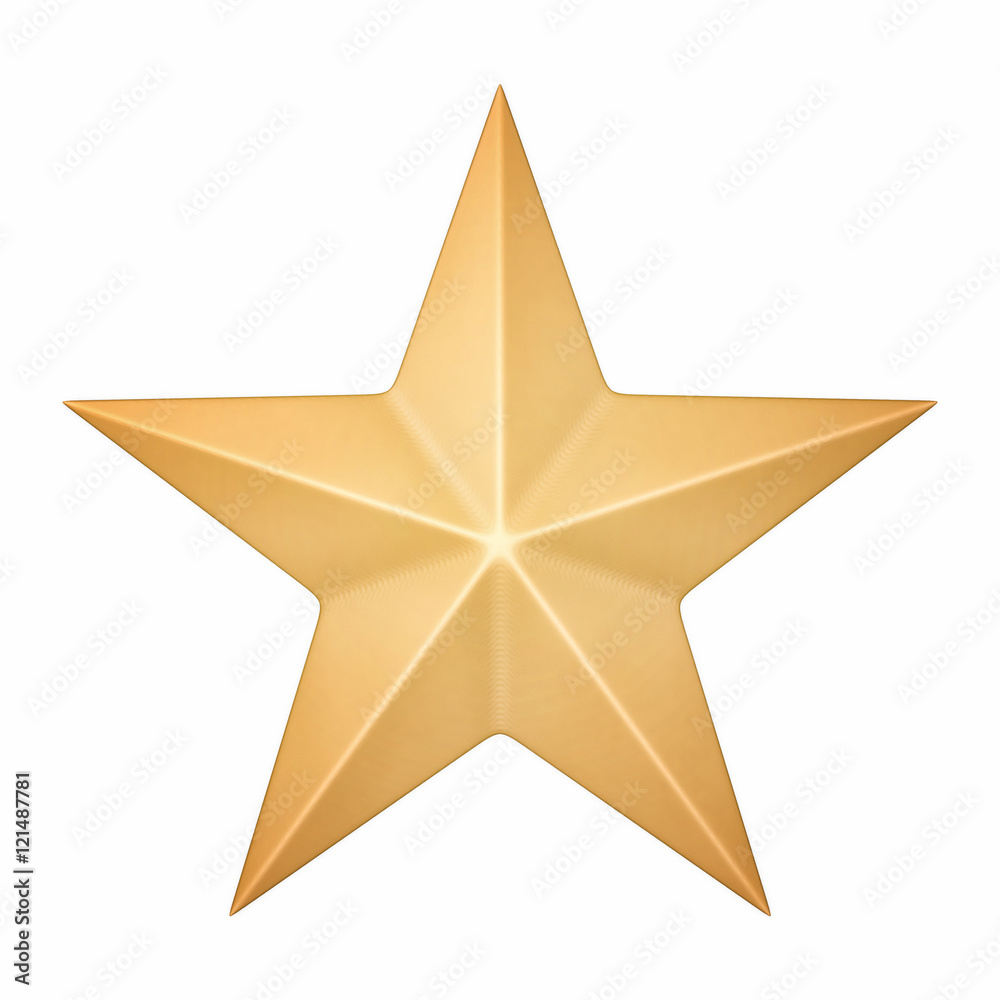 Golden star isolated Golden star isolated