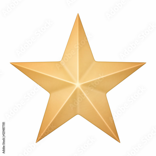 Golden star isolated