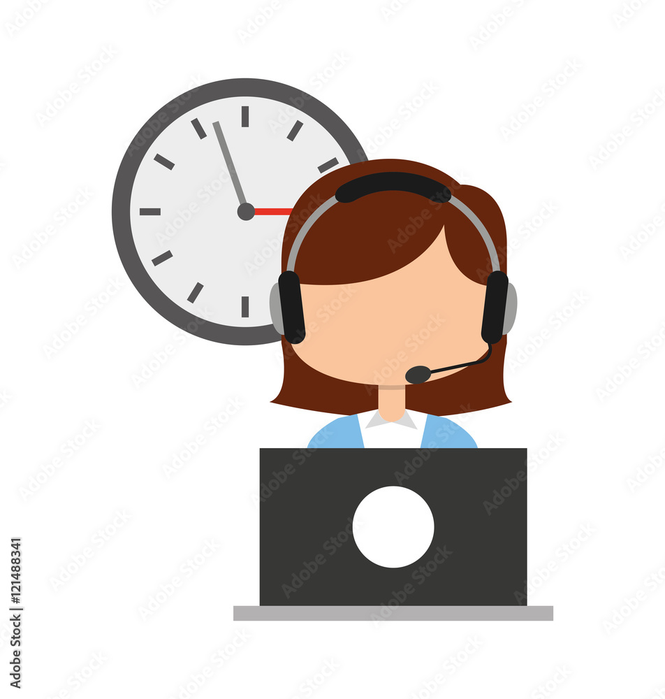 call center operator avatar vector illustration design call center operator avatar vector illustration design