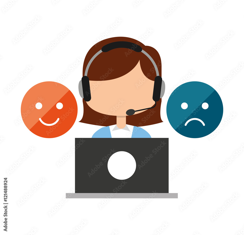 call center operator avatar vector illustration design call center operator avatar vector illustration design