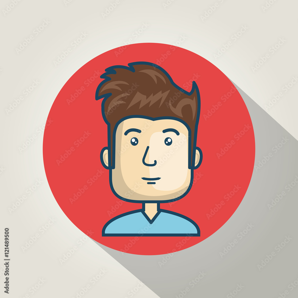 character guy avatar internet graphic vector illustration eps 10