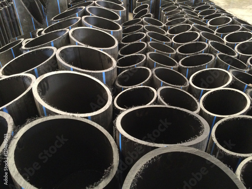 Wallpaper Mural HDPE pipes waiting for examining in the industry factory, Torontodigital.ca