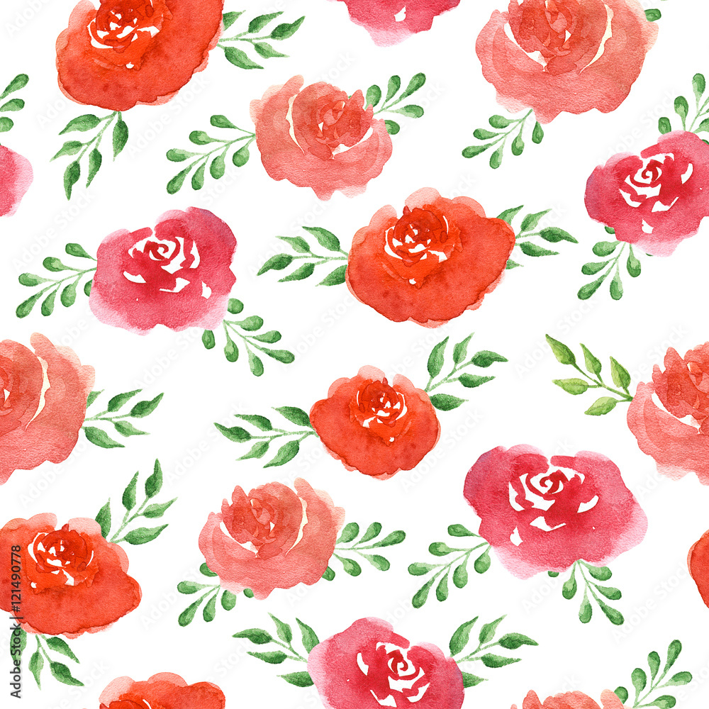 Watercolor flowers. Seamless pattern Watercolor flowers. Seamless pattern