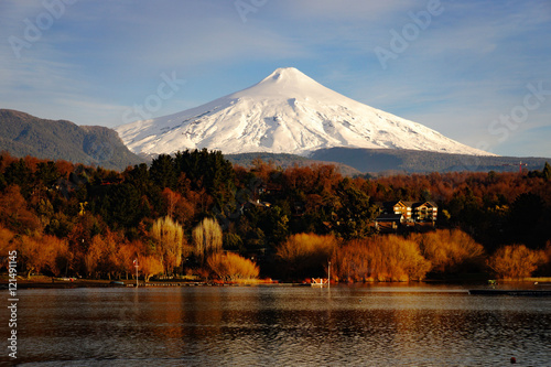 Volcan Villarica from Pucon, Chile photo