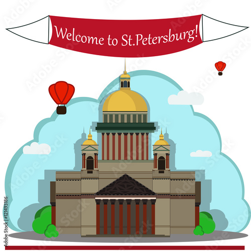 Vector illustration of Isaac's Cathedral.