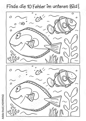 Obraz na płótnie Ausmalbild Fische
