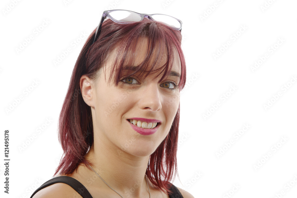 Obraz premium portrait of beautiful young woman with red hairs