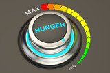 min level of hunger concept, 3D rendering