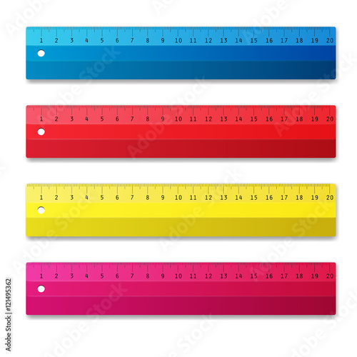 Colorful rulers, vector illustration