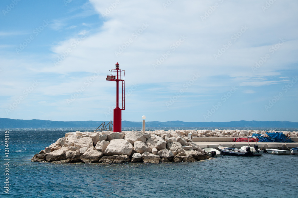 croatian harbour tucepi dalmatia sea