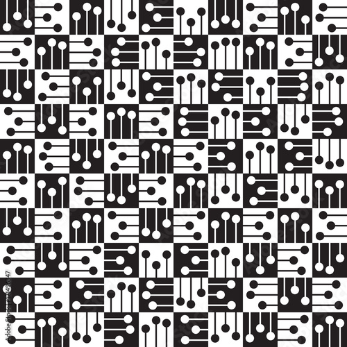Abstract monochrome seamless pattern