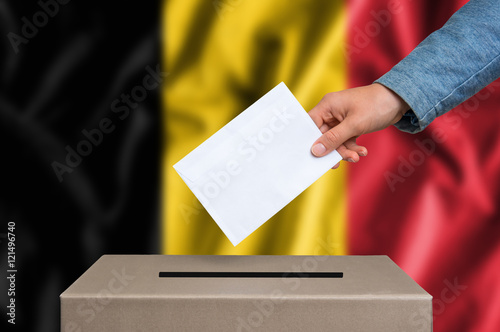 Election in Belgium - voting at the ballot box