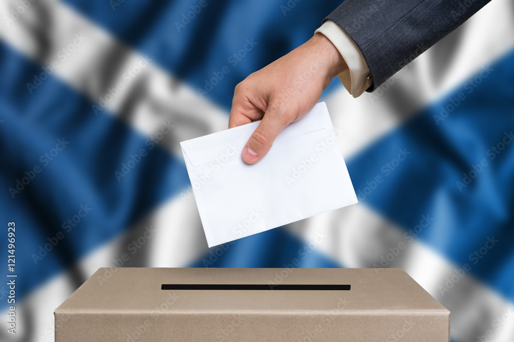 Election in Scotland - voting at the ballot box Election in Scotland - voting at the ballot box