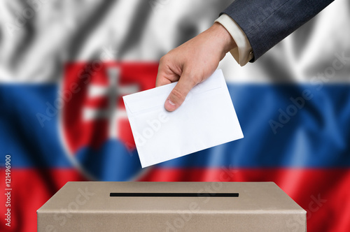 Election in Slovakia - voting at the ballot box