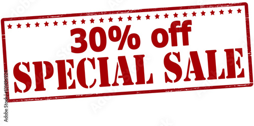 Thirty percent off special sale