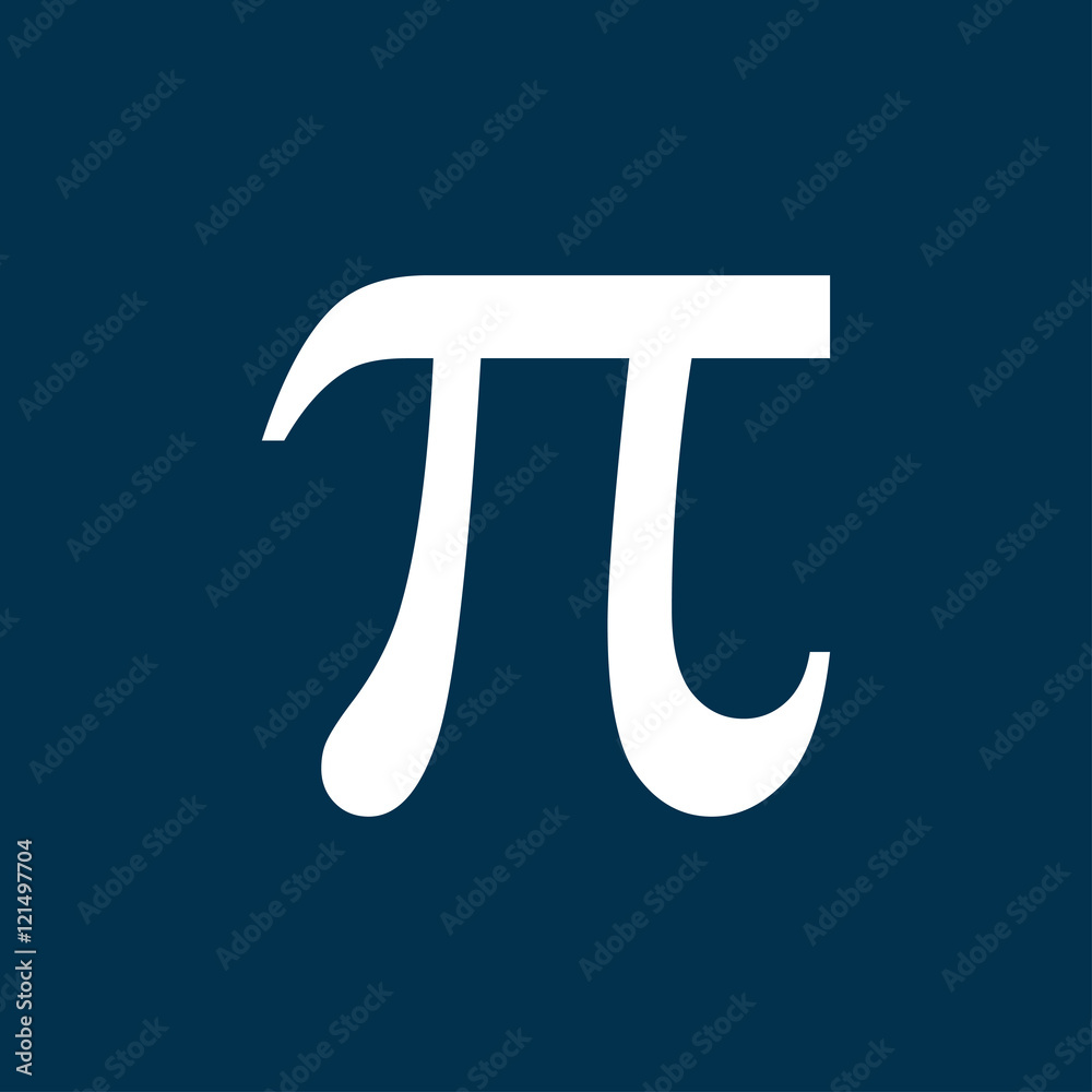 Icono plano simbolo Pi en fondo azul oscuro Icono plano simbolo Pi en fondo azul oscuro