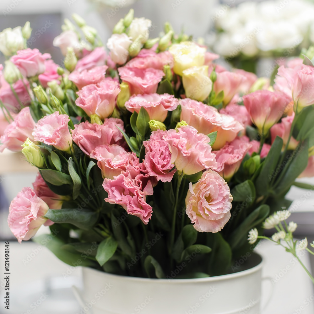 Eustoma flowers bouquet