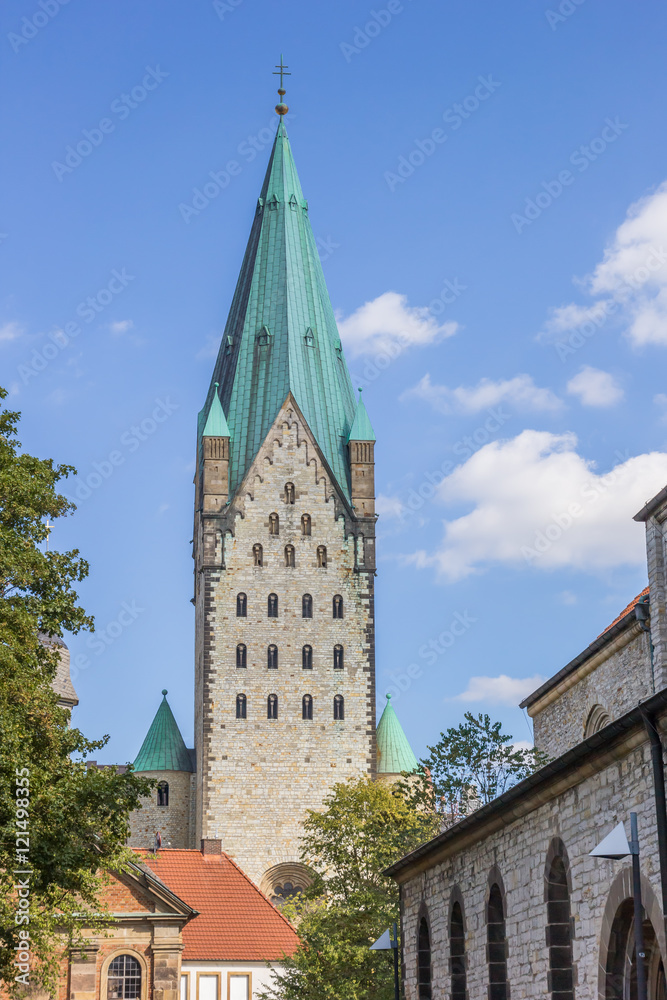 Fototapeta premium Tower of the Dom church of Paderborn