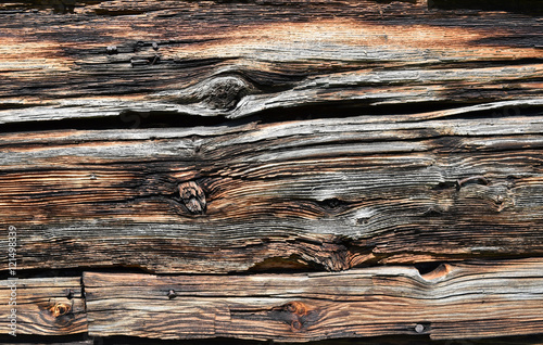 Detail of log cabin wall