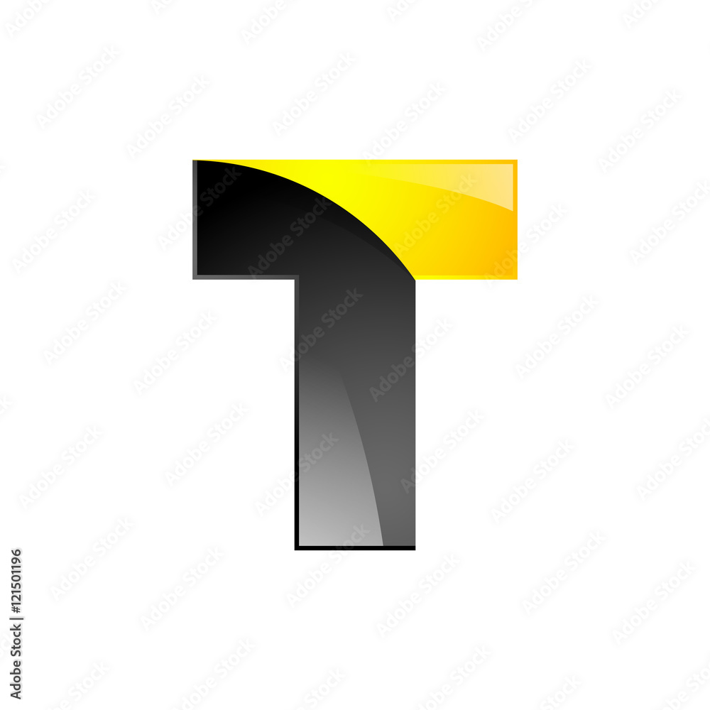 Creative yellow and black symbol letter T for your application or company design alphabet Graphics 3d letter Creative yellow and black symbol letter T for your application or company design alphabet Graphics 3d letter