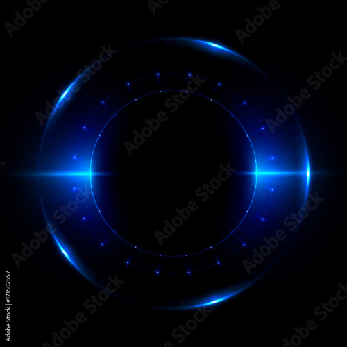 Abstract ring background with luminous swirling backdrop. Glowing spiral. The energy flow tunnel. Shine round frame with light circles light effect. Glowing cover. Space for your message. 