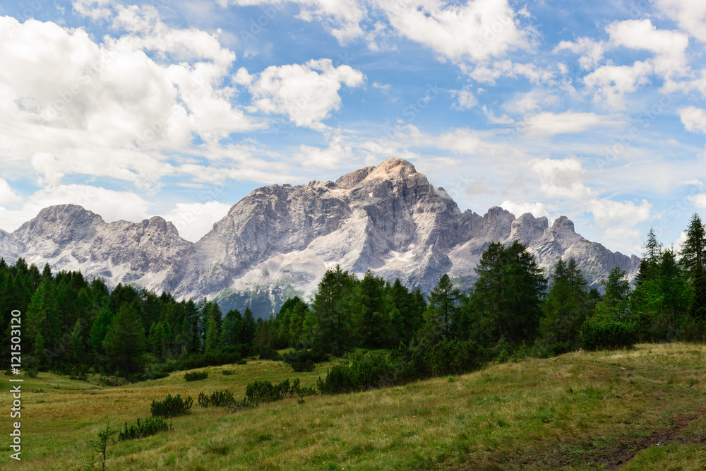 View of Monte Civetta from Pelmo (Dolomites)