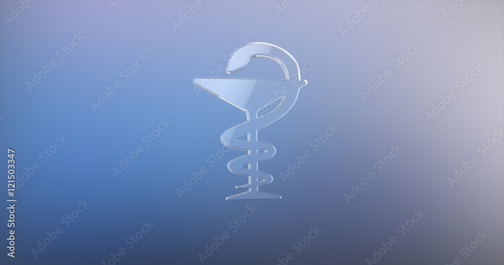 Medicine Snake Glass 3d Icon on gradient background Medicine Snake Glass 3d Icon on gradient background