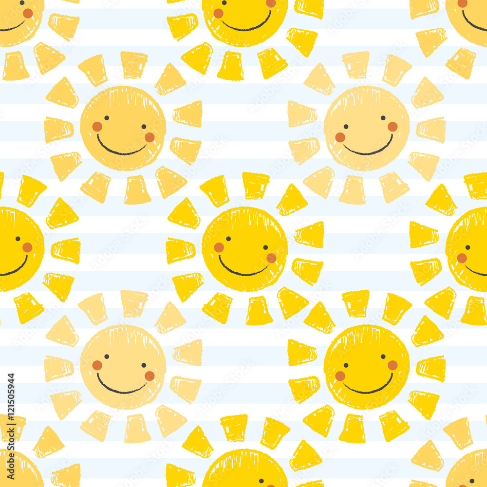 Cute Baby Sunshine Seamless Repeat Pattern Cute Baby Sunshine Seamless Repeat Pattern