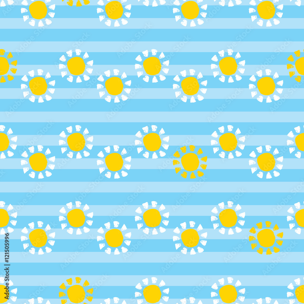 Sunshine Daisy Seamless Repeat Pattern