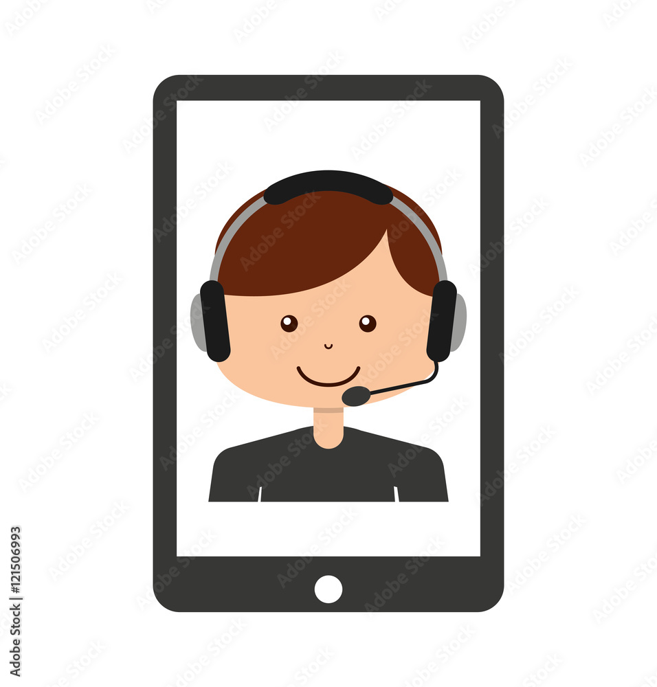 call center operator avatar vector illustration design call center operator avatar vector illustration design
