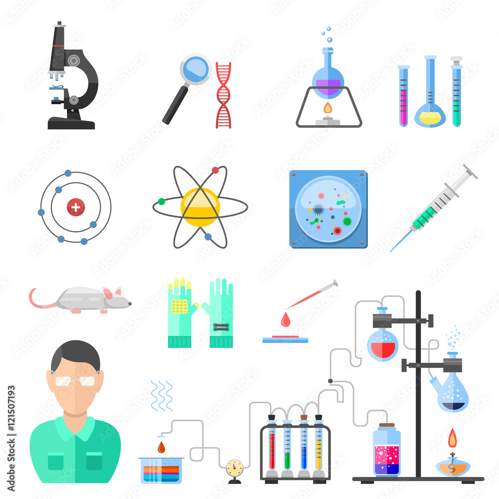 Laboratory symbols chemistry icons vector. Laboratory symbols chemistry icons vector.