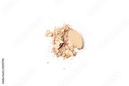 Crushed powder isolated on white background