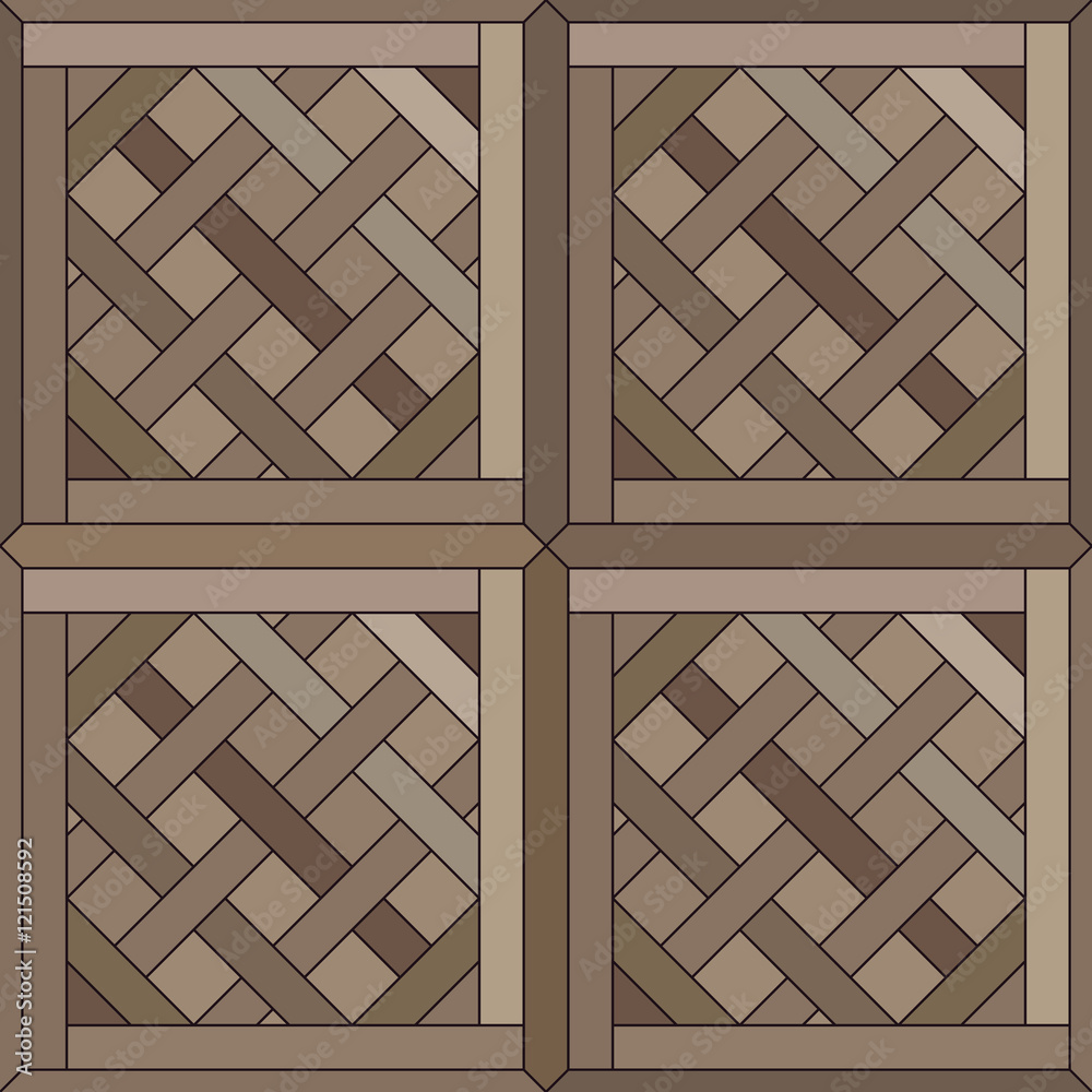 Seamless Hardwood Floor Pattern - France Versailles Style