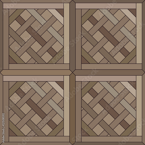 Seamless Hardwood Floor Pattern - France Versailles Style Illustration
