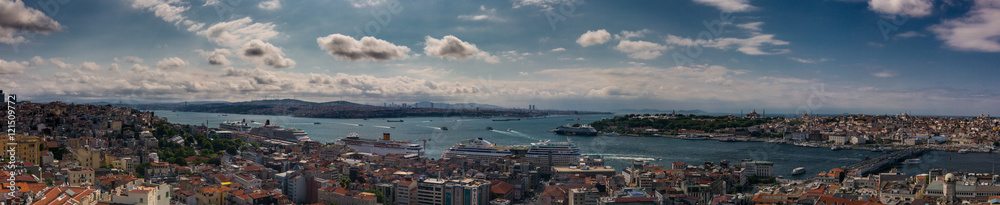 Beautiful panoramic cityscape of Istanbul