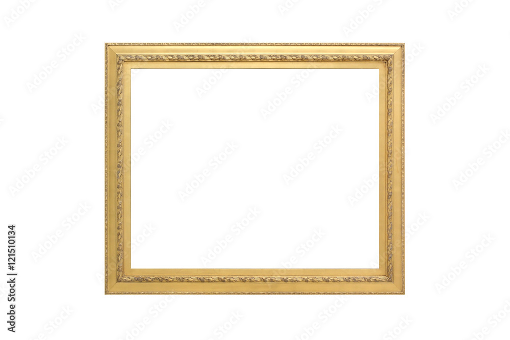 antique golden picture frame isolated on white antique golden picture frame isolated on white