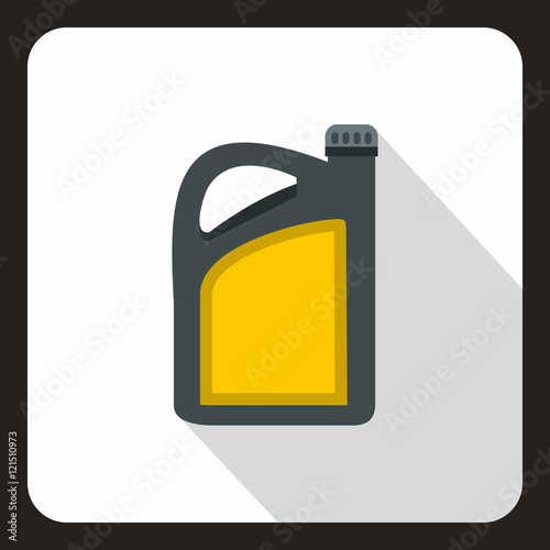Canister of motor oil icon in flat style on a white background vector illustration