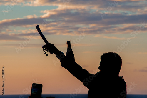 sabering the champagne photo