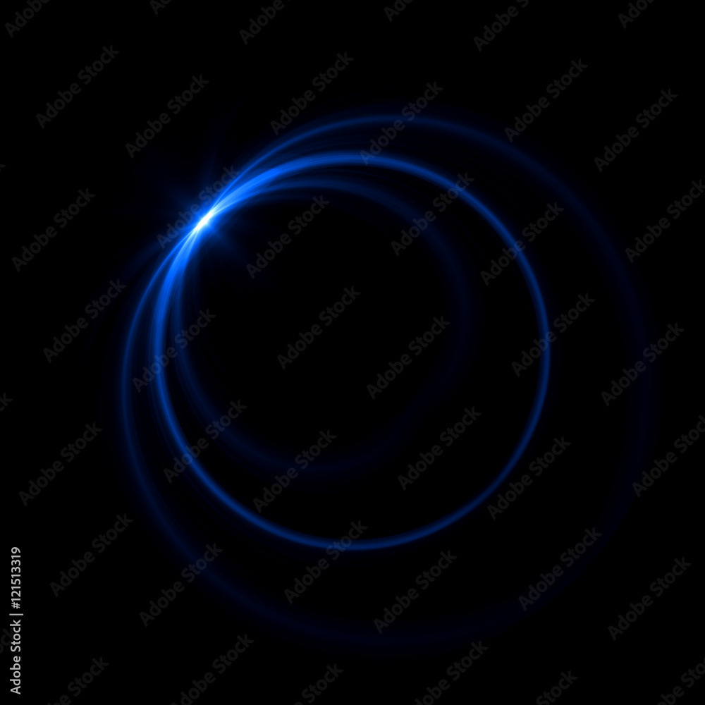 Fototapeta premium Abstract ring background with luminous swirling backdrop. Glowing spiral. The energy flow tunnel. Shine round frame with light circles light effect. Glowing cover. Space for your message.