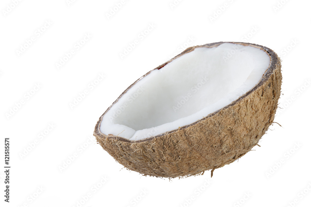 Coconut milk on a white background Coconut milk on a white background
