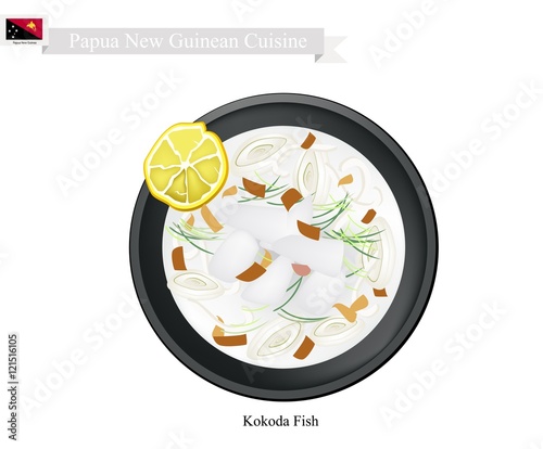 Kokoda or Papua New Guinean Raw Fish in Coconut Milk