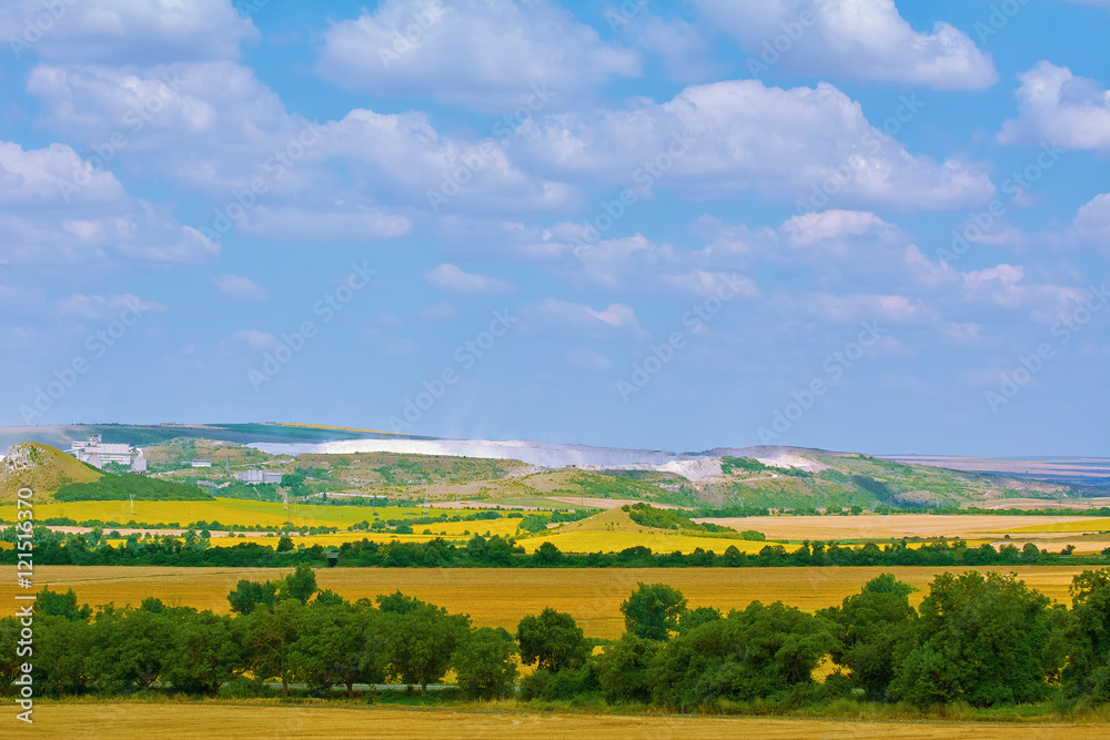 Fototapeta premium Fields under Sky