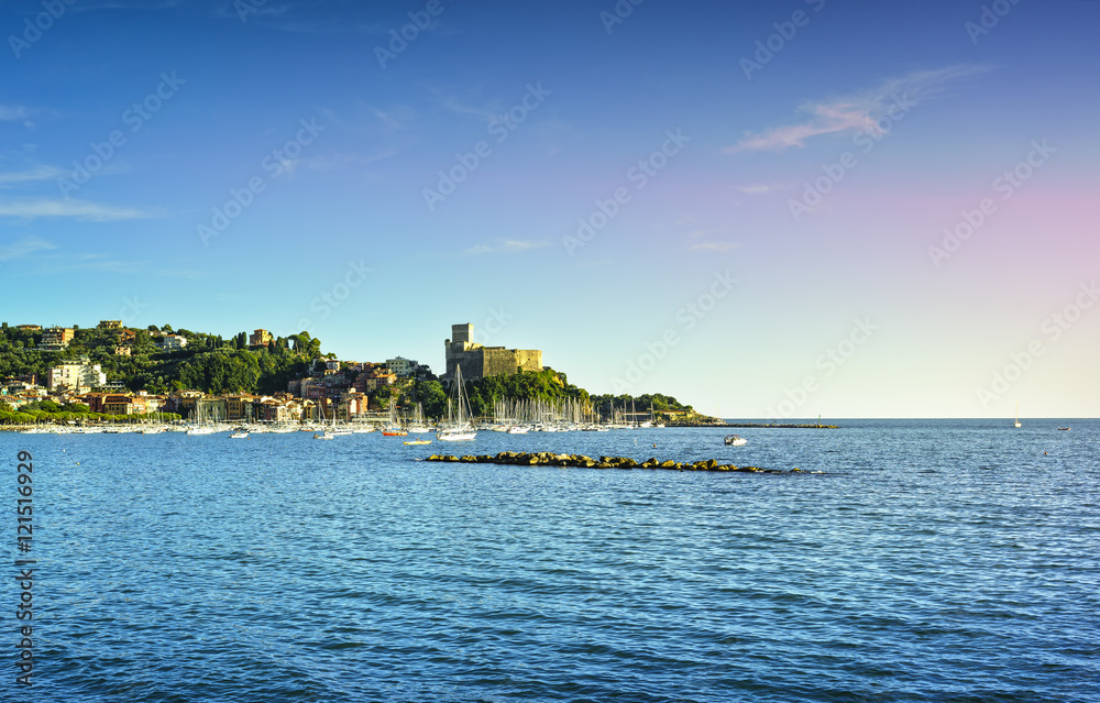 Lerici, harbor and village. Cinque terre, Ligury Italy